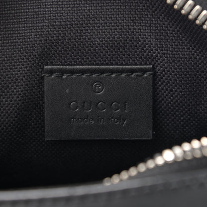 Gucci GG Supreme Monogram Appia Calfskin Web Small Camera Messenger Bag Black Grey 6 of 11