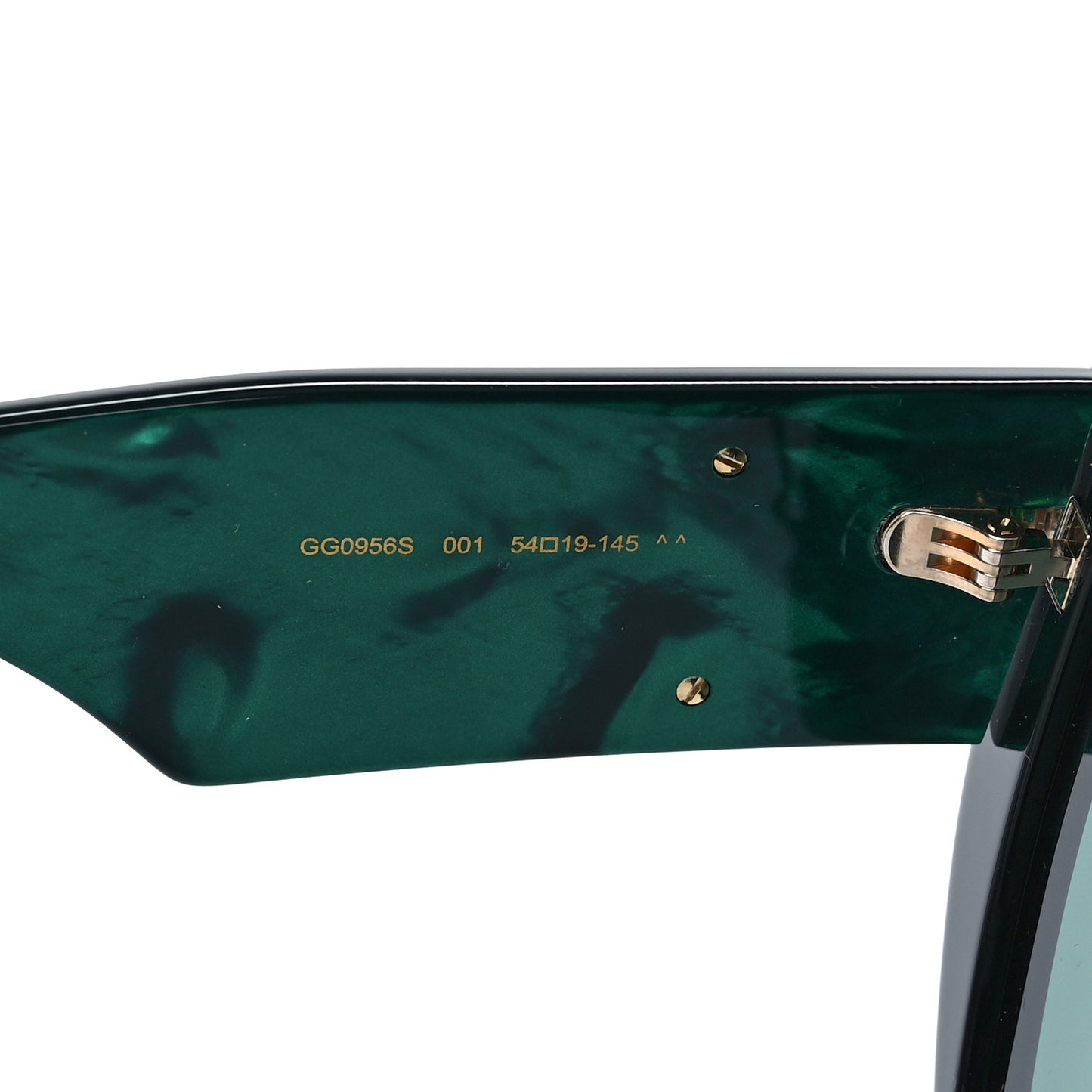 Acetate Square Frame Sunglasses GG0956S Green Black