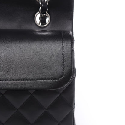 Chanel Lambskin Quilted Medium Double Flap Black 14 of 15