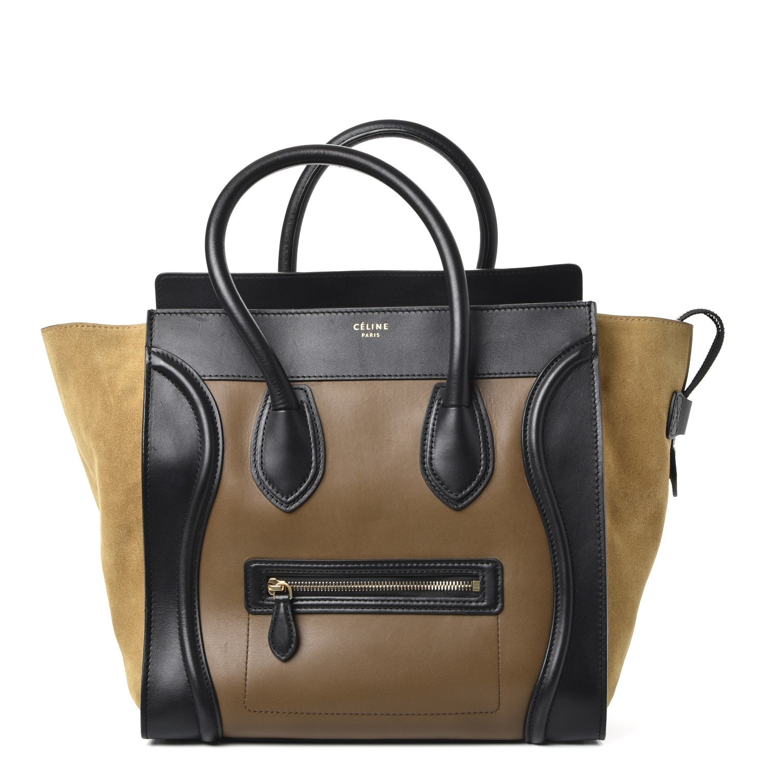 Celine Smooth Calfskin Suede Mini Tri-Color Luggage Olive 1 of 8