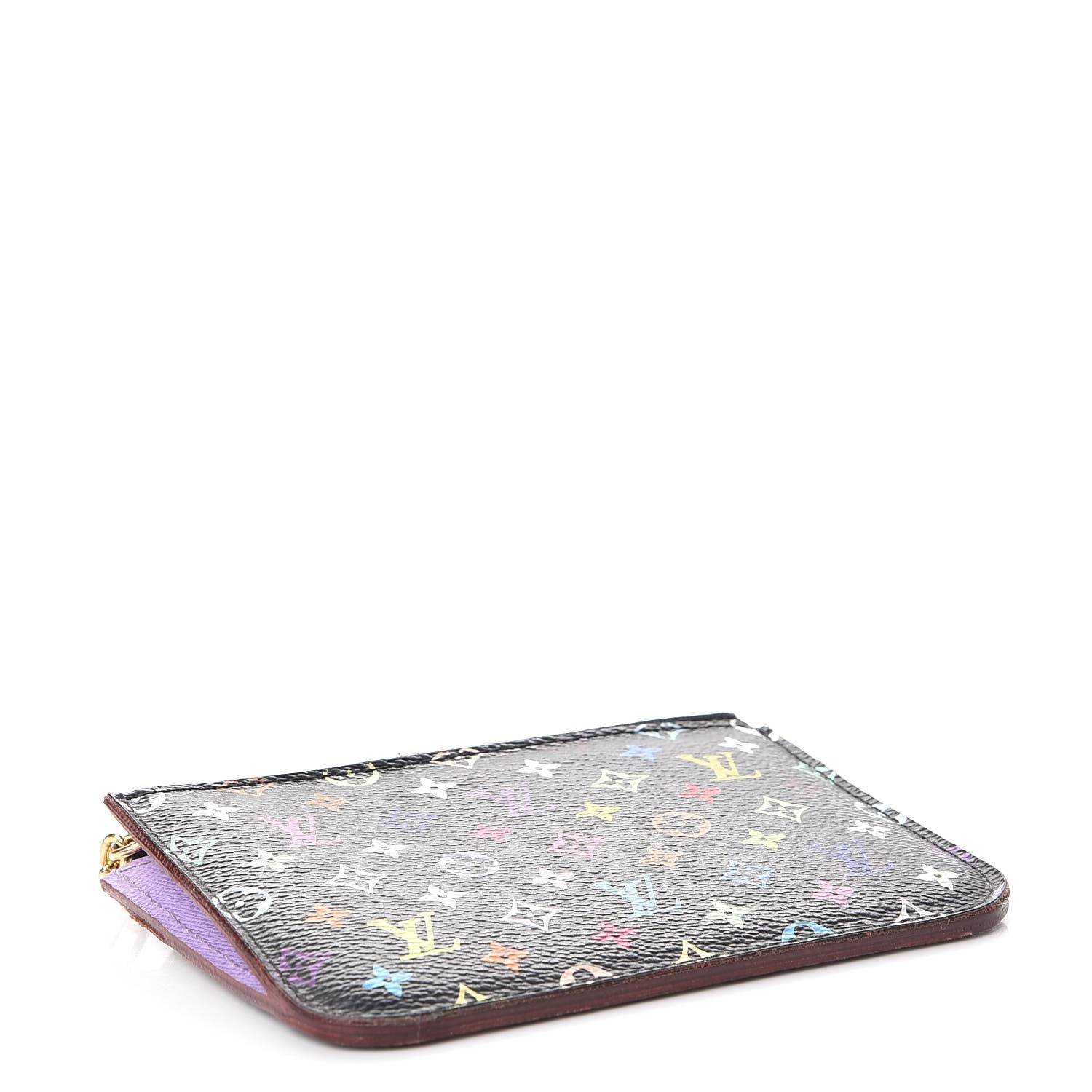 Louis Vuitton Monogram Multicolor Key Pouch Black Violet 4 of 10