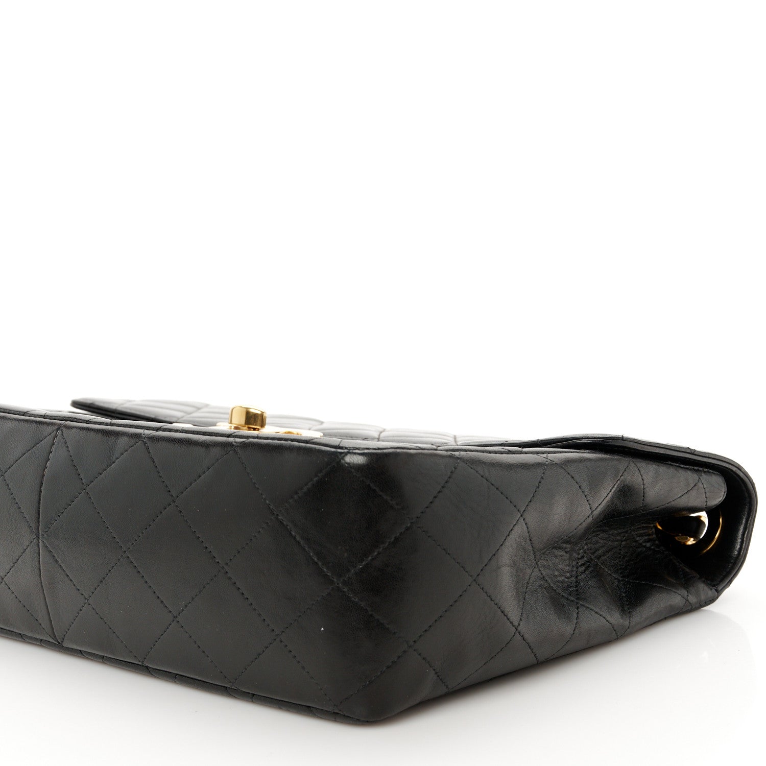 Chanel Lambskin Quilted XL Jumbo Single Flap Black 12 of 12