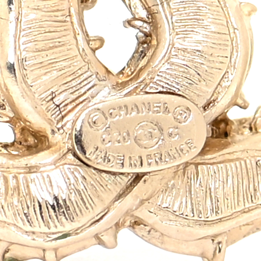 Crystal CC Earrings Gold