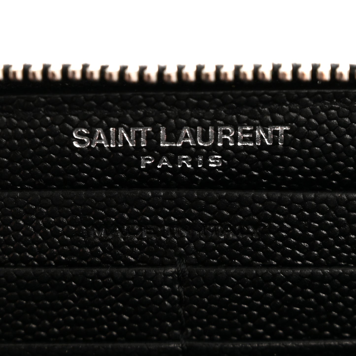 Grain De Poudre Matelasse Chevron Monogram Zip Around Wallet Black