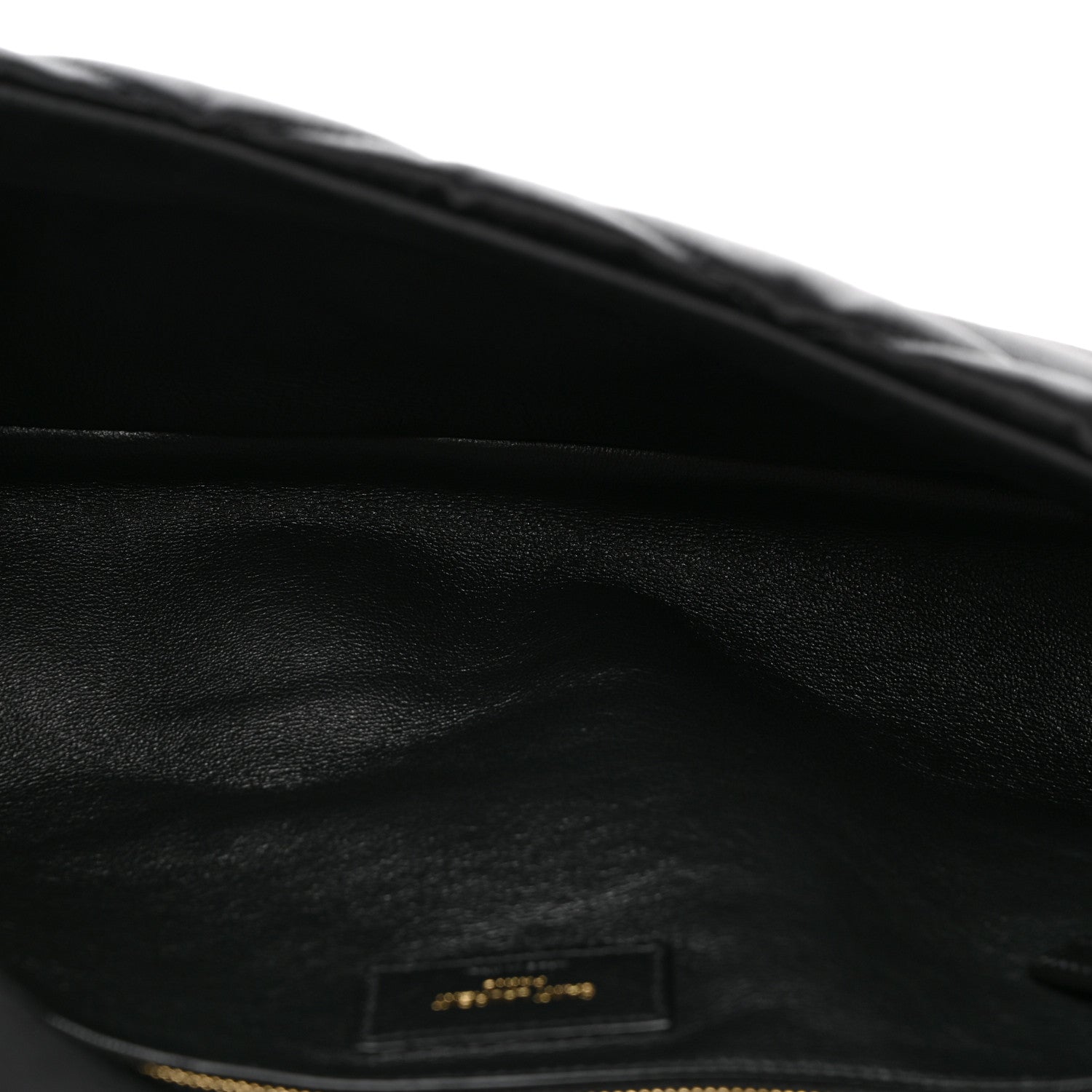 Saint Laurent Satin Quilted Sade Puffer Envelope Clutch Black 5 of 9