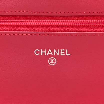 Chanel Patent Calfskin Quilted Reissue Wallet On Chain WOC Pink 6 of 12