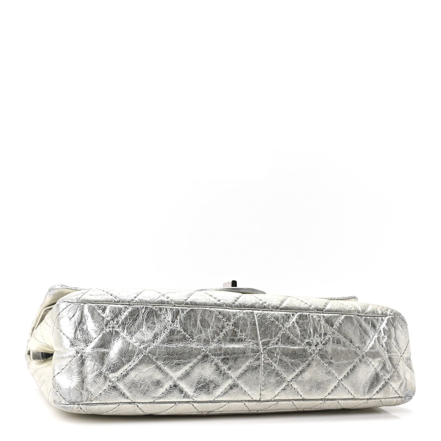 Metallic Aged Calfskin Quilted 2.55 Reissue 227 Flap Silver