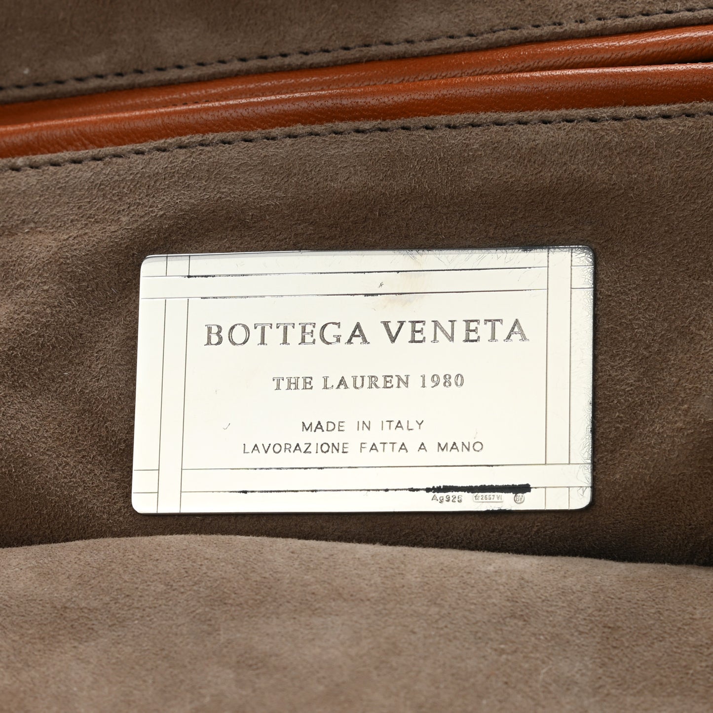Nappa Intrecciato The Lauren 1980 Clutch Camel