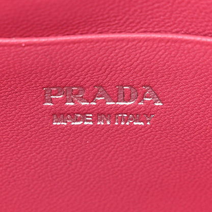 Prada Nappa Impunture Diagramme Mini Double Zip Chain Crossbody Bag Peonia 7 of 15
