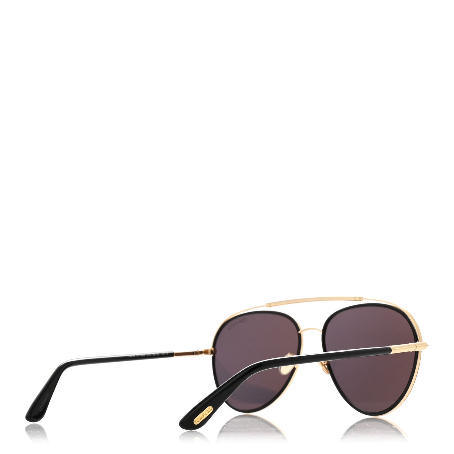 Tom Ford Metal Polarized Aviator Curtis Sunglasses TF748 Gold Black 4 of 7