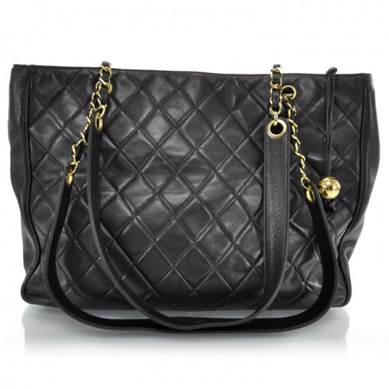 Chanel Lambskin Tote Brown 1 of 9