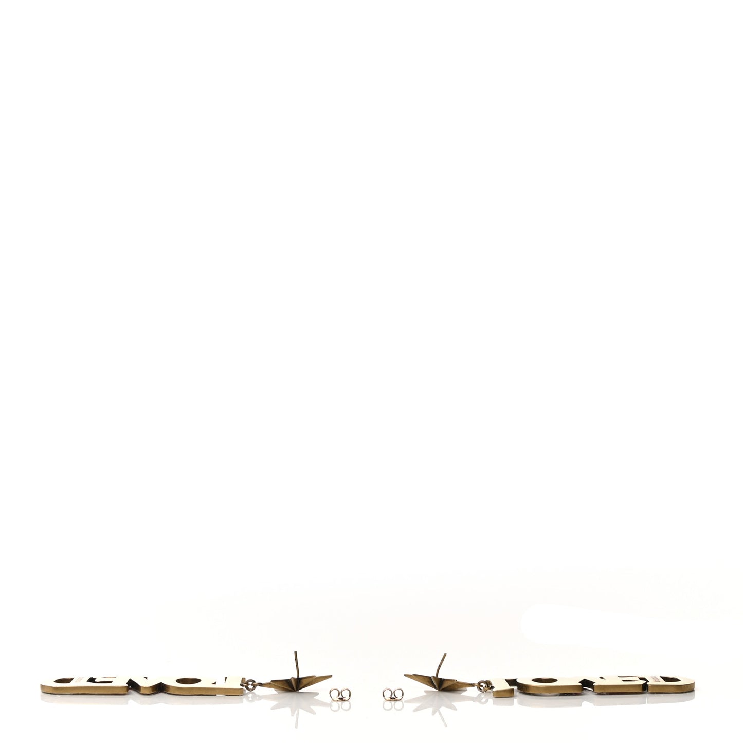 Gold Crystal Loved Single Earrings Multi
