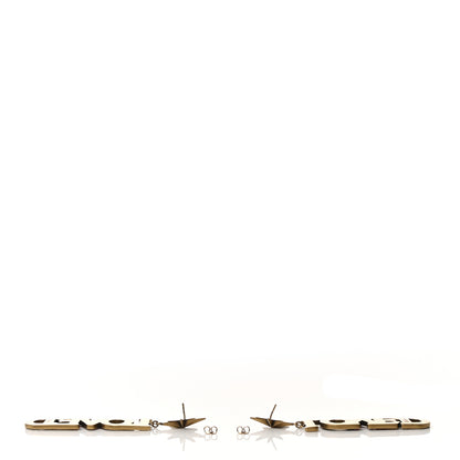 Gucci Gold Crystal Loved Single Earrings Multi 3 of 5