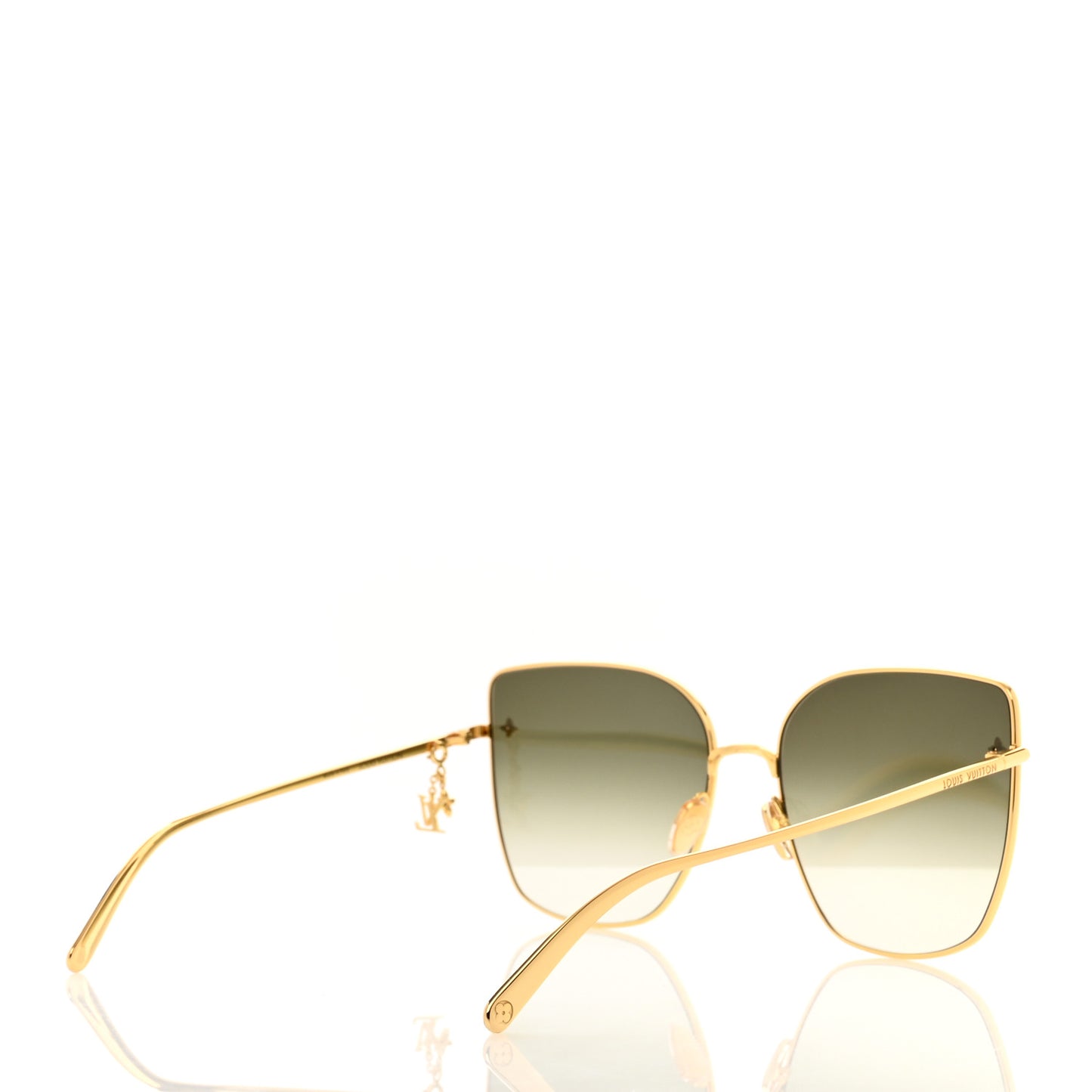 Metal LV Charm Cat Eye Sunglasses Z1720U Gold