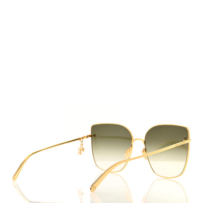 Louis Vuitton Metal LV Charm Cat Eye Sunglasses Z1720U Gold 4 of 8