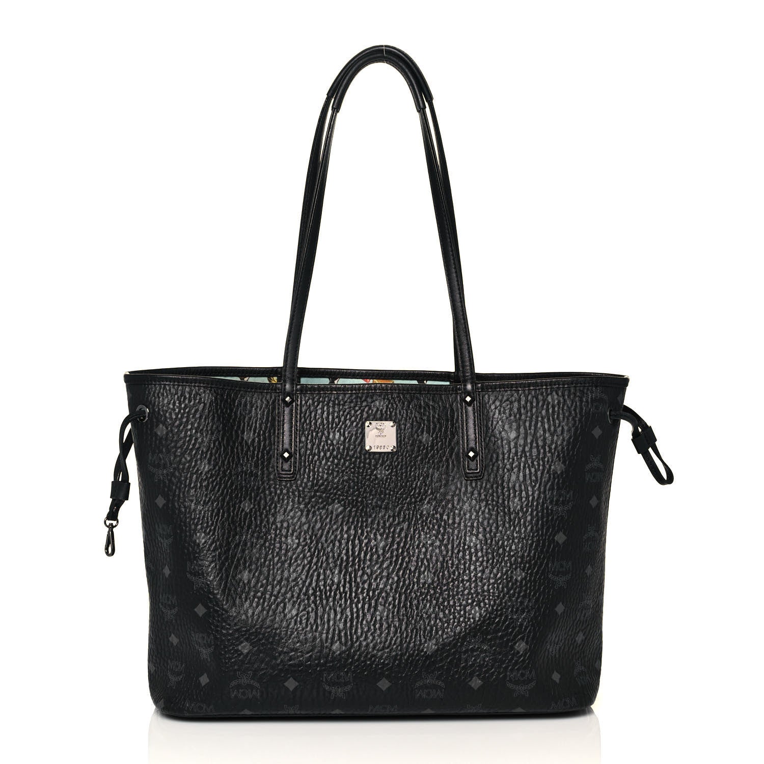 MCM Visetos Medium Reversible Shopper Tote Black 2 of 19