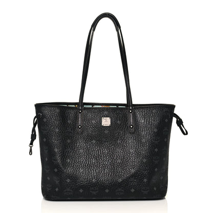 MCM Visetos Medium Reversible Shopper Tote Black 2 of 19