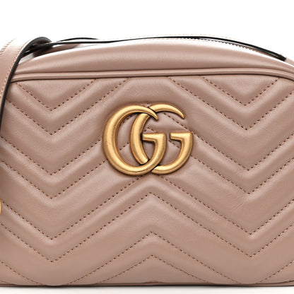 Gucci Calfskin Matelasse Small GG Marmont Chain Shoulder Bag Porcelain Rose 8 of 10