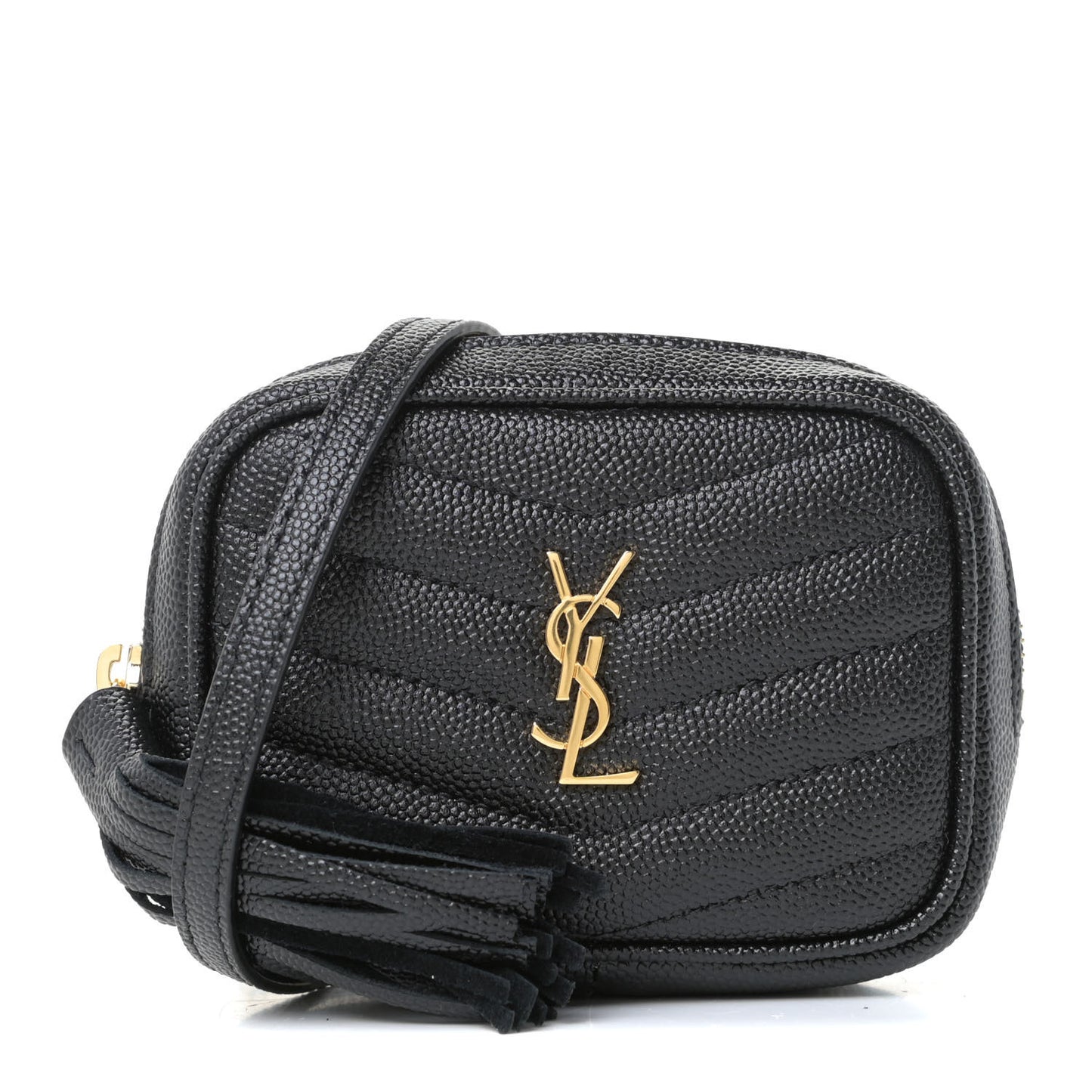 Grain De Poudre Matelasse Monogram Baby Lou Camera Bag Black