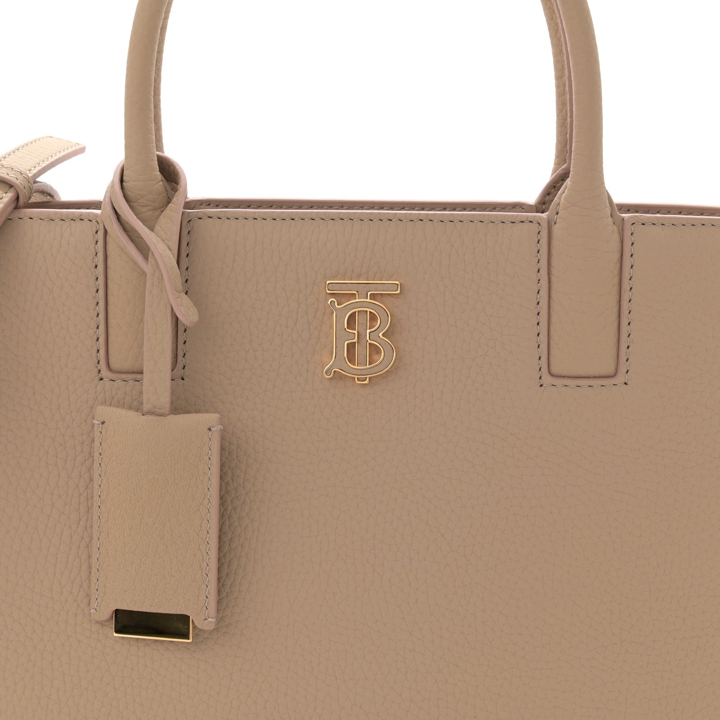 Grained Calfskin Small Frances Tote Oat Beige
