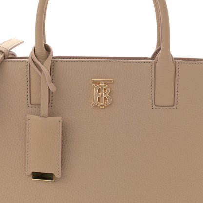 Burberry Grained Calfskin Small Frances Tote Oat Beige 8 of 10