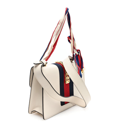 Gucci Calfskin Small Sylvie Shoulder Bag Off White 3 of 10