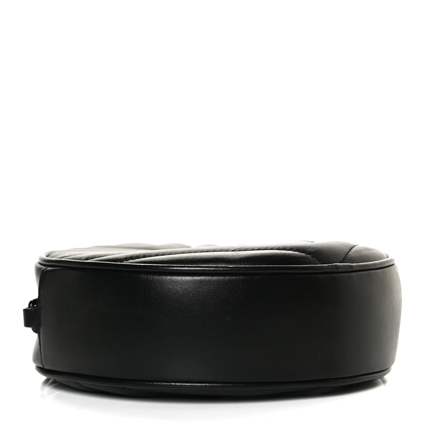 Saint Laurent Calfskin Matelasse Chevron Round Vinyle Camera Bag Black 3 of 13