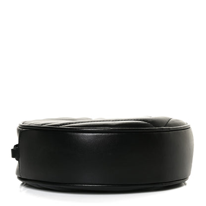 Saint Laurent Calfskin Matelasse Chevron Round Vinyle Camera Bag Black 3 of 13
