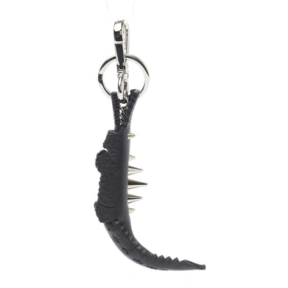 Fendi Calfskin Gator Charm Key Fob Black 3 of 6