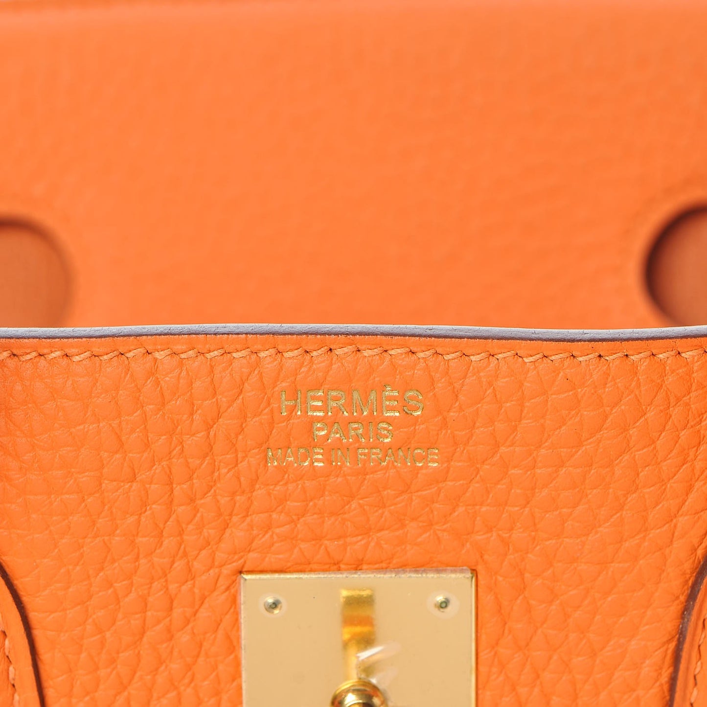 Taurillon Clemence Birkin 35 Orange