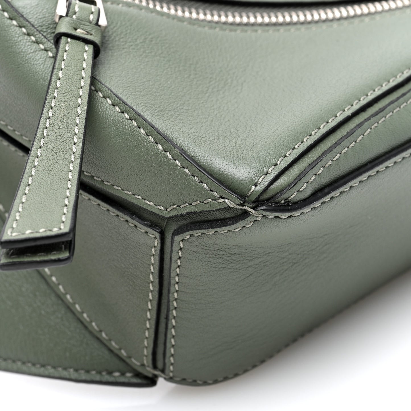 Calfskin Mini Puzzle Bumbag Dark Sage