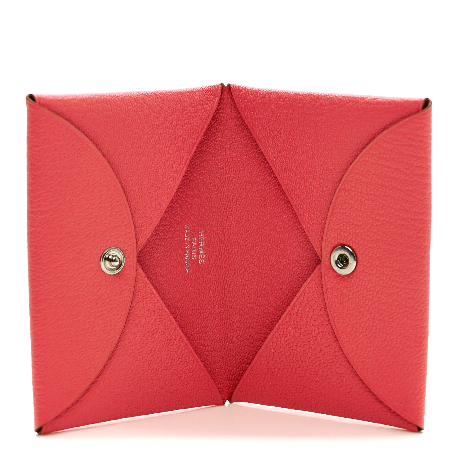 Hermes Chevre Mysore Calvi Card Case Rose Lipstick 5 of 8