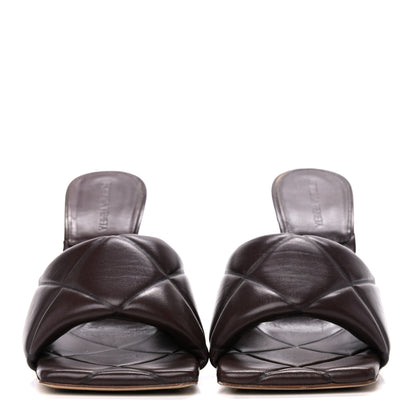Bottega Veneta Nappa Quilted Rubber Lido Mule Sandals 38.5 Fondant 2 of 12