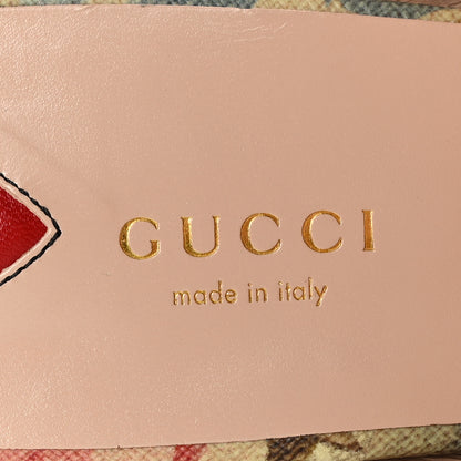 Gucci GG Supreme Monogram Malaga Kid Water Flora Womens Princetown Slippers 39 Beige White Multicolor Mystic White 7 of 12