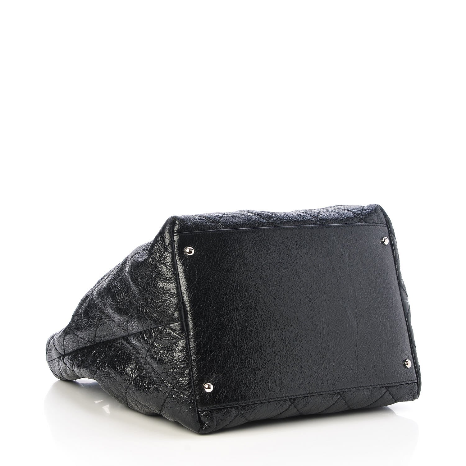 Chanel Glazed Calfskin On The Road Drawstring Tote Black 4 of 7