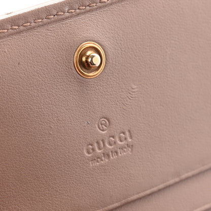 Gucci Calfskin Matelasse GG Marmont Card Case Wallet Porcelain Rose 7 of 11