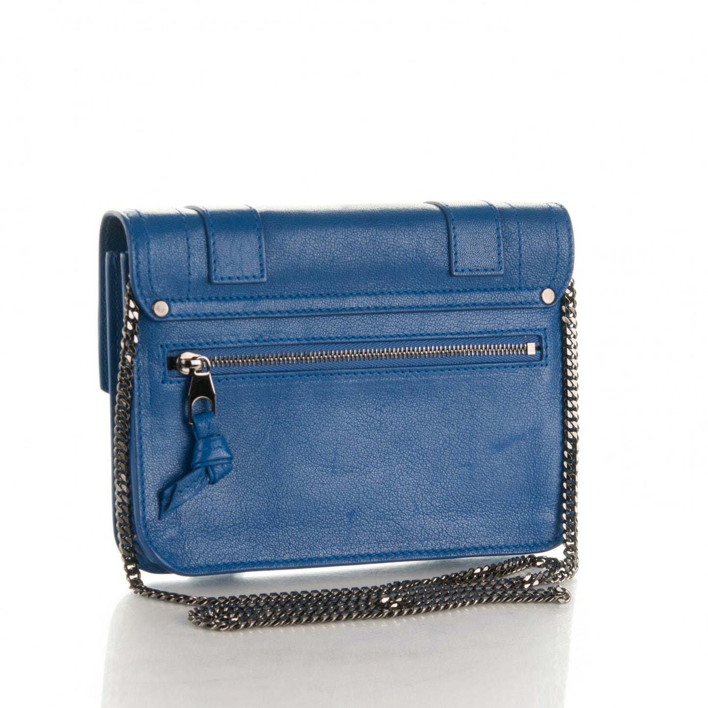 Lambskin Large PS1 Chain Wallet Royal Blue
