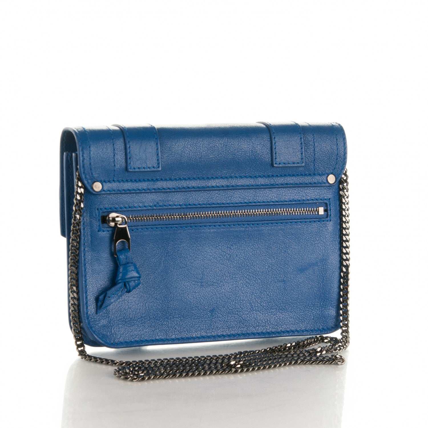 Proenza Schouler Lambskin Large PS1 Chain Wallet Royal Blue 3 of 7