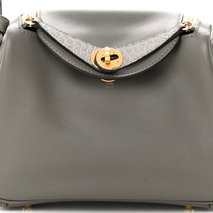 Hermes Swift Matte Alligator Mini Touch Lindy 20 Gris Meyer 8 of 12