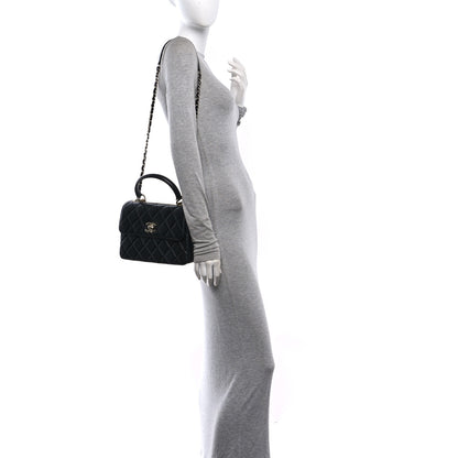 Chanel Lambskin Quilted Small Trendy CC Dual Handle Flap Bag Black 2 of 11