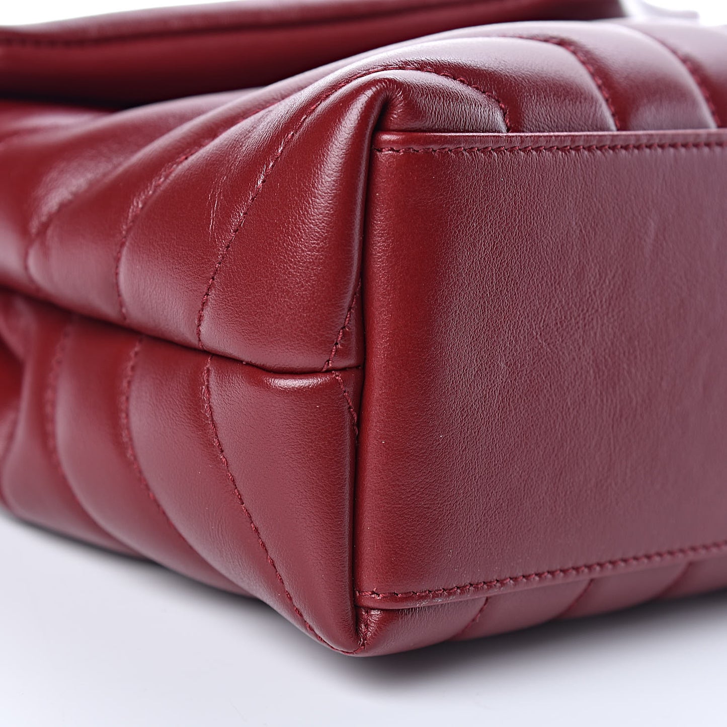 Calfskin Y Quilted Monogram Small Loulou Chain Satchel Palissandre