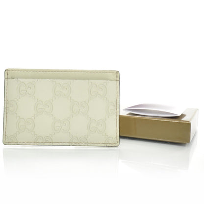 Gucci Guccissima Card Case Holder White 2 of 7