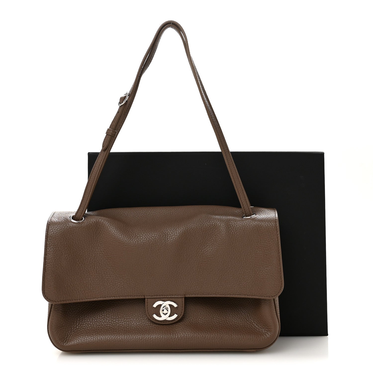 Chanel Grained Calfskin Small Souplissimo Maxi Flap Light Brown 11 of 11