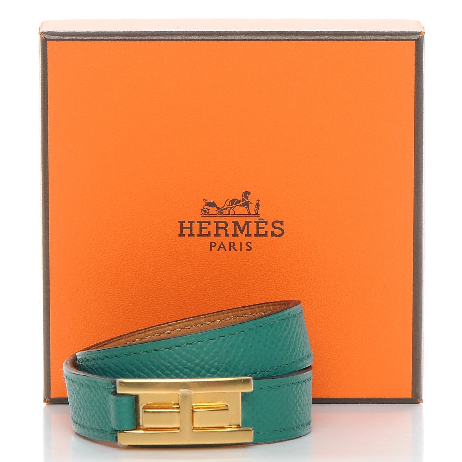 Hermes Drag Double Tour Bracelet Bleu Paon 7 of 7