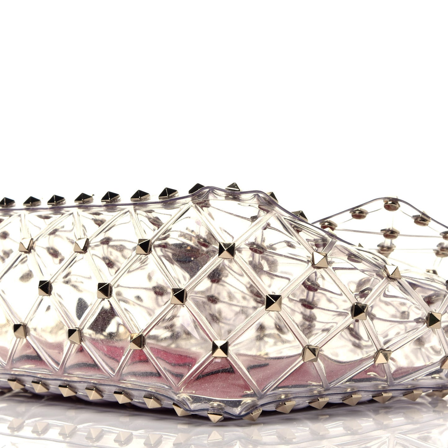 PVC Medium Rockstud Spike Shoulder Bag