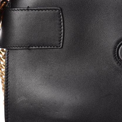 Gucci Nappa Sylvie Web Tiger Broadway Shoulder Bag Black 8 of 15