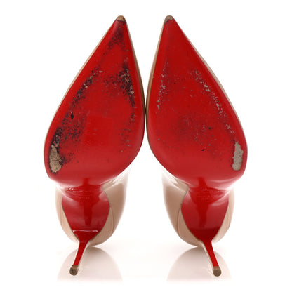 Christian Louboutin Patent Decollete 554 100 Pumps 38.5 Nude 6 of 9