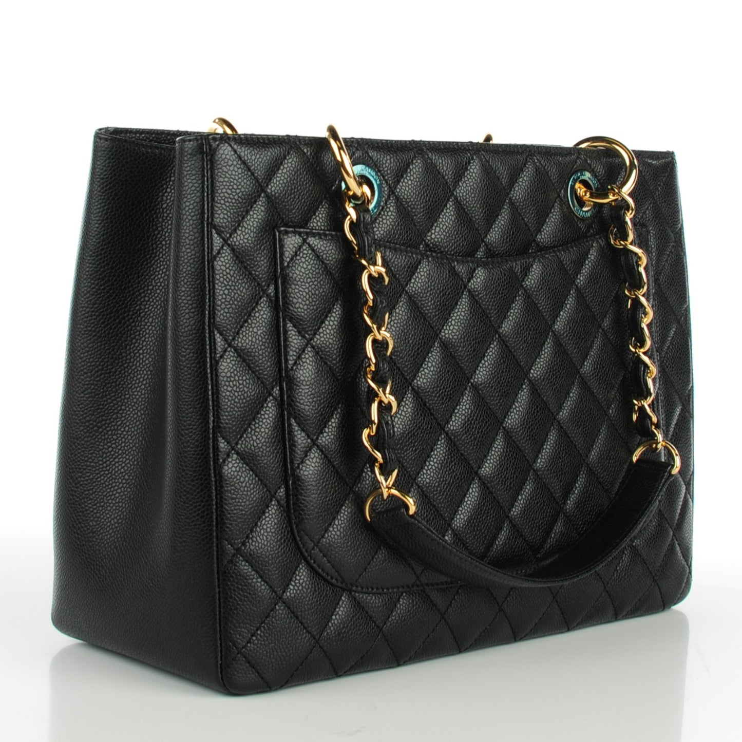 Caviar Quilted Grand Shopping Tote GST Black