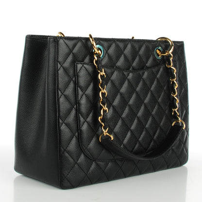 Chanel Caviar Quilted Grand Shopping Tote GST Black 3 of 7