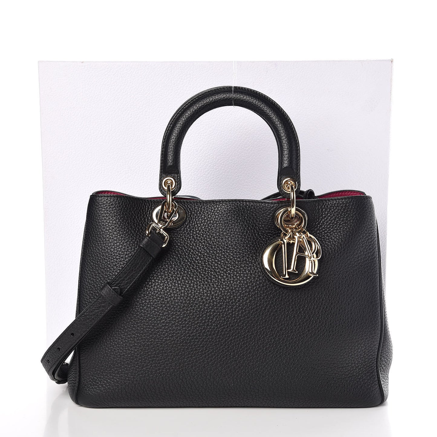 Bullcalf Medium Diorissimo Tote Black Rose Indien